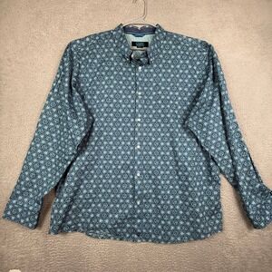 Cody James Core Mens XX‎ Large Geometric Print Long Sleeve Button Down Shirt